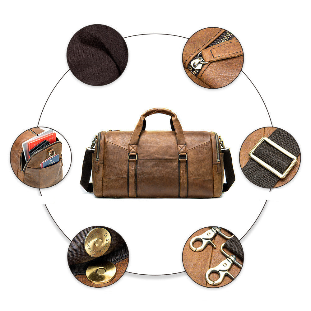 Genuine Leather Men's Business Travel Handbag